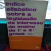 Índice Alfabético Sobre A Legislação De Interesse Do Ensino