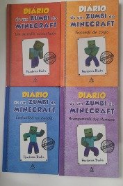 Diário de um zumbi do Minecraft - pac com 4 volumes- 1,4,5 e 6