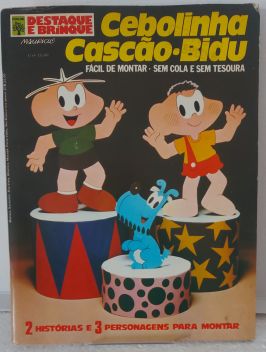 Destaque e Brinque- Cebolinha- Cascão- Bidu- Fácil de montar sem cola e sem tesoura