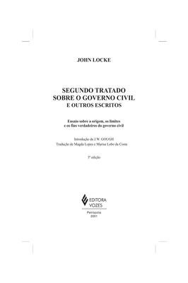 Segundo Tratado Sobre o Governo Civil e Outros Escritos