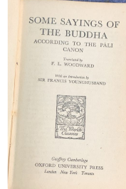 Some Sayings Of The Buddha de F. L. Woodward