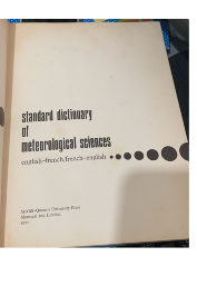 Standard Dictionary Of Meteorological Sciences english-french/ french-english
