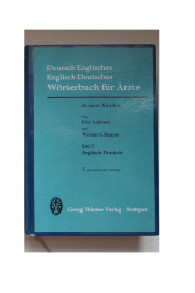Deutsch-englisches Englisch-deutsches Wörterbuch Für Ärzte