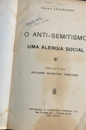 Anti-semitismo: Uma Alergia Social de Isaac Izecksohn
