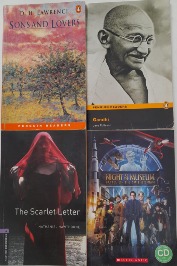 The Scarlet Letter+Night At the Museum+Gandhi=Sons and lovers-pac 4 livros em inglês