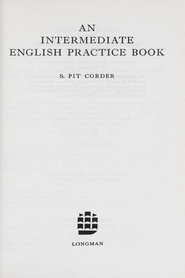 An Intermediate English Practice Book