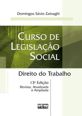 Curso de Legislação Social Direito do Trabalho