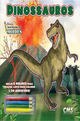 Livro de Atividades Com Moldes para Desenhar - Dinossauros